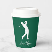 メンズグリーンモノグラム 紙コップ (正面)