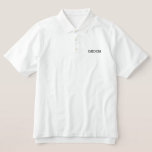 メンズグルームクラシックポロシャツ<br><div class="desc">この美しいクラシックのポロシャツは、黒い刺繍の文字で白い色で示されている。こカスタマイズの品目</div>