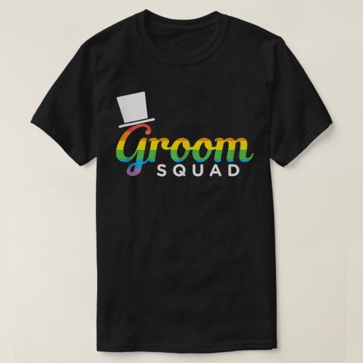 メンズグルームスクワッドLGBTゲイバチュラーパーティ Tシャツ (デザイン正面)