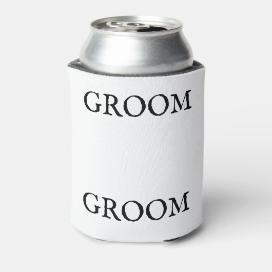 メンズグルームテーマ結婚のトラック用帽子/キャップ 缶クーラー (缶裏面)