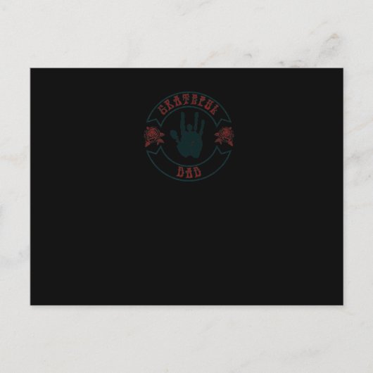 メンズグレイトフルパパヴィンテージTシャツ 案内ポストカード (正面)