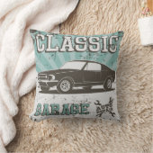 メンズケーブガレージグリーン装飾用クッション クッション (ブランケット)