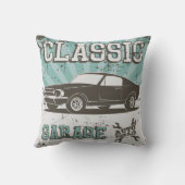 メンズケーブガレージグリーン装飾用クッション クッション (裏面)