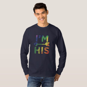 メンズゲイカップルマッチング私は彼のLGBTプライド Tシャツ