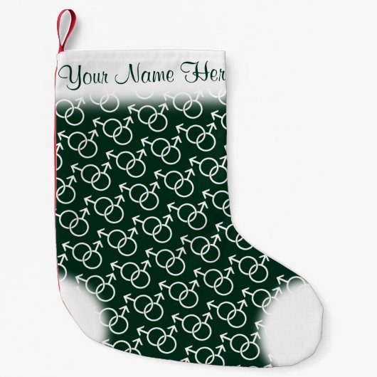 メンズゲイプライドストッキングカスタムラブストッキング スモールクリスマスストッキング (正面)