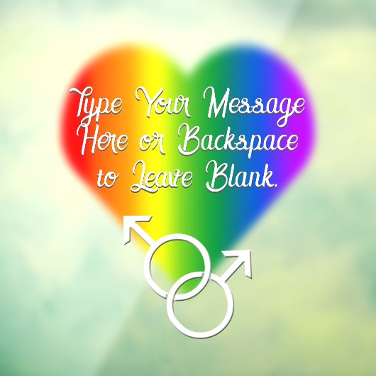 メンズゲイプライドデカールレインボーブラブウィンドウニッキング ウィンドウサイン (シート3)