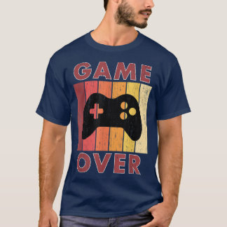 メンズゲームオーバーおもしろいヴィンテージグルーミングバチュラーパーティ Tシャツ