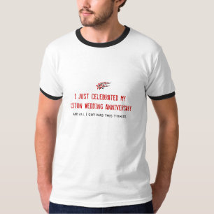 メンズコットン結婚2周年記念Tシャツ Tシャツ