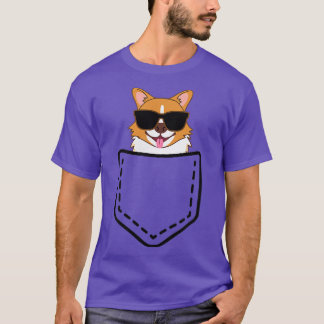 メンズコルギコリーインポケットかわいいコルギギフトF Tシャツ