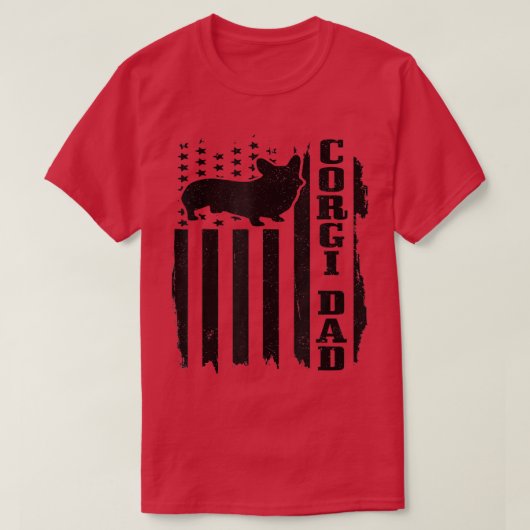 メンズコルギパパヴィンテージアメリカ国旗の愛国心 Tシャツ (デザイン正面)