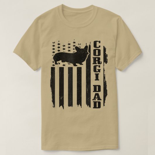メンズコルギパパヴィンテージアメリカ国旗の愛国心 Tシャツ (デザイン正面)