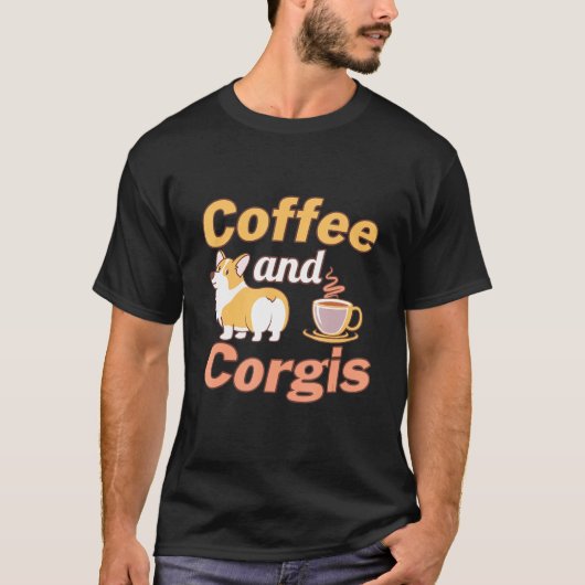 メンズコーヒーとコージカフェインパピーオーナーD Tシャツ (正面)