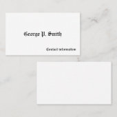 メンズコービクトリアンリングカード コーリングカード (正面/裏面)