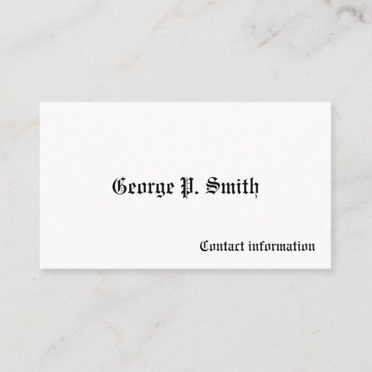 メンズコービクトリアンリングカード コーリングカード (正面)