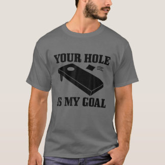 メンズコーンホールユアホールマイゴールコーンホールおもしろい Tシャツ