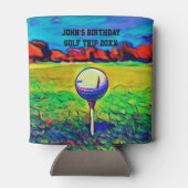 メンズゴルフカスタム誕生日はゴルフ旅行を好む 缶クーラー (裏面)