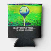 メンズゴルフカスタム誕生日はゴルフ旅行を好む 缶クーラー (正面)
