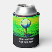メンズゴルフカスタム誕生日はゴルフ旅行を好む 缶クーラー (缶正面)