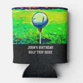 メンズゴルフカスタム誕生日はゴルフ旅行を好む 缶クーラー (裏面)