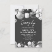 メンズゴルフパルティー50誕生日 招待状 (正面)