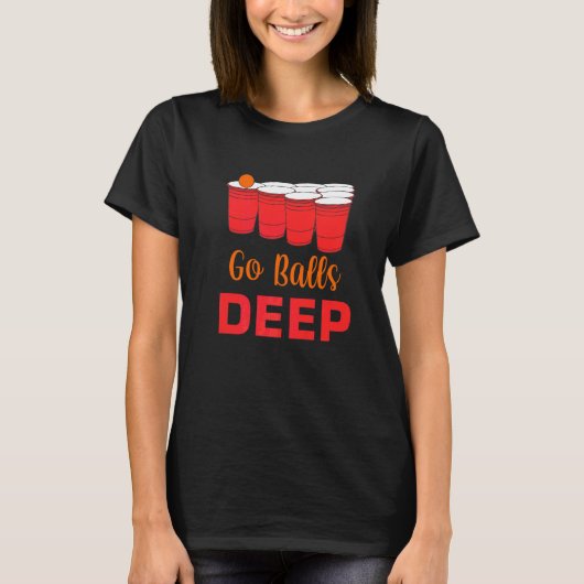 メンズゴーボール深い飲みゲームアルコールウィスケ Tシャツ (正面)