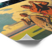 メンズゴ遊ルフ，ヴィンテージゴルフポスター ポスター (角)