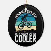 メンズサイクリストのマウンテンバイクパパのような正規パパ セラミックオーナメント (左)