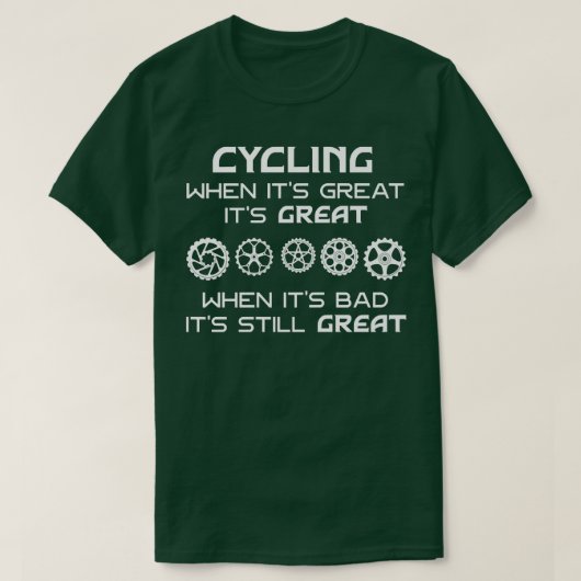 メンズサイクリング素晴らしそれが素晴らしあるとき Tシャツ (デザイン正面)