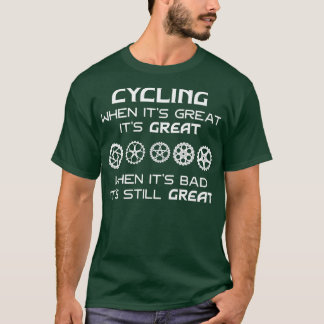 メンズサイクリング素晴らしそれが素晴らしあるとき Tシャツ