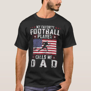 メンズサッカーお気に入りの選手が私をパパファースと呼ぶ Tシャツ