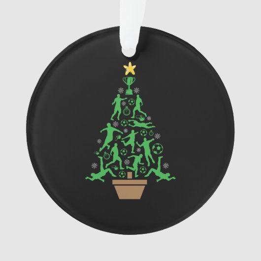 メンズサッカークリスマスツリー オーナメント (正面)