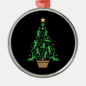 メンズサッカークリスマスツリー メタルオーナメント (正面)