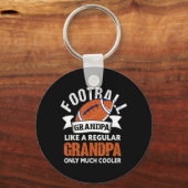 メンズサッカーグランドパおもしろい祖父アメリカンFo キーホルダー (正面)