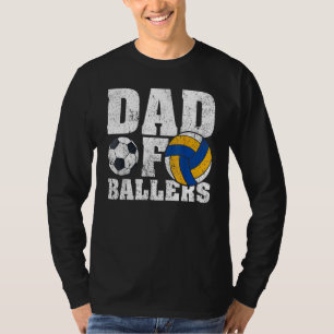 メンズサッカーバレーボールパパボールズ父のパパ Tシャツ
