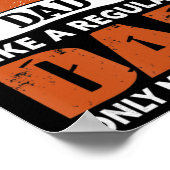 メンズサッカーパパおもしろいパパアメリカンフットボール ポスター (角)