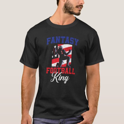 メンズサッカーファンタジーサッカー荷車を引くファンタジー足 Tシャツ (正面)