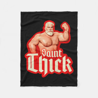 メンズサンシッククリスマスビーフィサンタ フリースブランケット