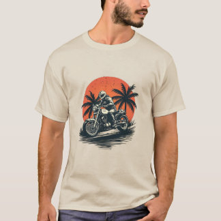 メンズサンセットバイクTシャツ Tシャツ