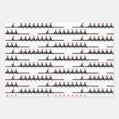 メンズサンタハットローイングローワーズクルーチーム#4 ラッピングペーパーシート (正面3)