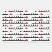 メンズサンタハットローイングローワーズクルーチーム#4G ラッピングペーパーシート (正面)