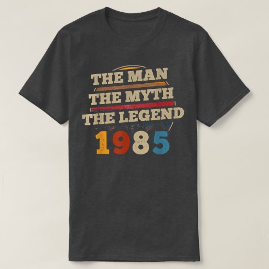 メンズザマン神話の伝説1985 37番目の誕生日ギフトF Tシャツ (デザイン正面)