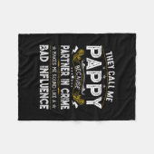 メンズザリーコールメパピーパパおもしろいアイディア父の フリースブランケット (正面(横))