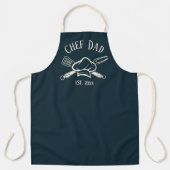 メンズシェフ名前をカスタムする料理BBQ エプロン (正面)