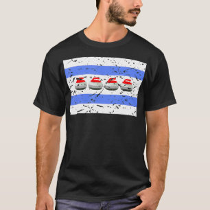 メンズシカゴカーリングギアシカゴフラグカーラー Tシャツ