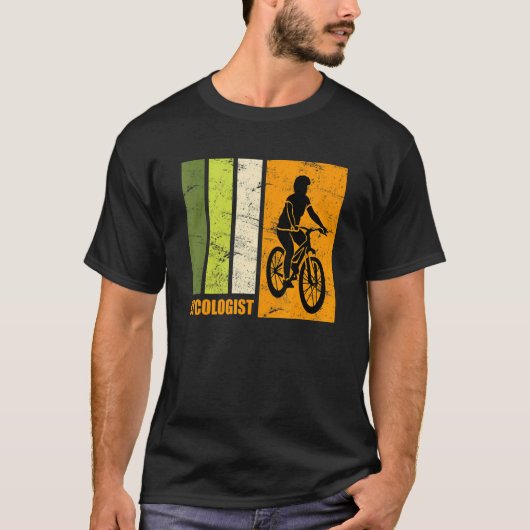 メンズシコロジストサイクリスト自転車 Tシャツ (正面)