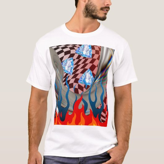 メンズシャツ – Fire & Ice Tシャツ (正面)