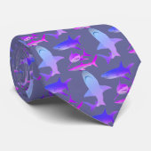 メンズシャークタイパープルズ ネクタイ (ロール)