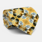 メンズシルクモダン子猫飾り枠 ネクタイ (ロール)