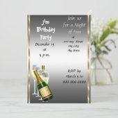 メンズシーバー誕生日パーティーの招待 招待状 (スタンド正面)