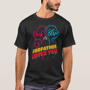 メンズジェンダー明らかにパーティーチーム赤ちゃんシャワーピンク Tシャツ